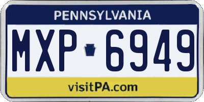 PA license plate MXP6949