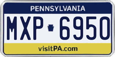 PA license plate MXP6950