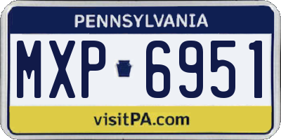 PA license plate MXP6951