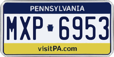 PA license plate MXP6953