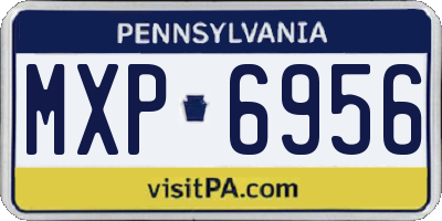 PA license plate MXP6956