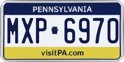 PA license plate MXP6970