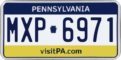 PA license plate MXP6971