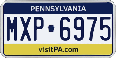 PA license plate MXP6975