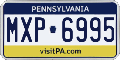 PA license plate MXP6995