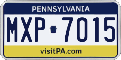 PA license plate MXP7015