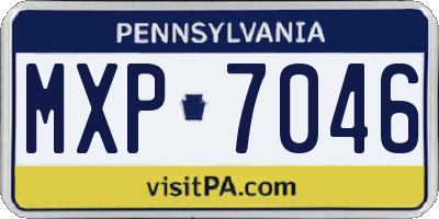 PA license plate MXP7046