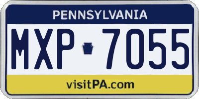 PA license plate MXP7055