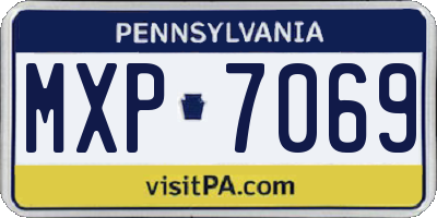 PA license plate MXP7069