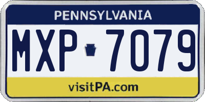 PA license plate MXP7079