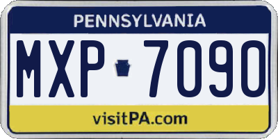 PA license plate MXP7090