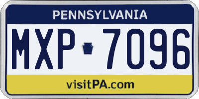 PA license plate MXP7096