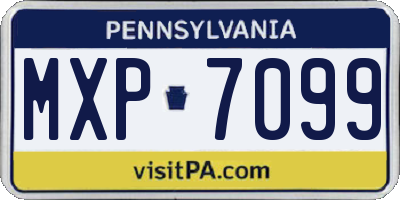 PA license plate MXP7099