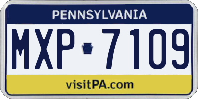 PA license plate MXP7109