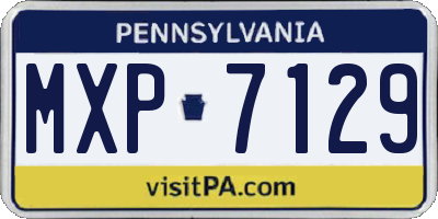 PA license plate MXP7129
