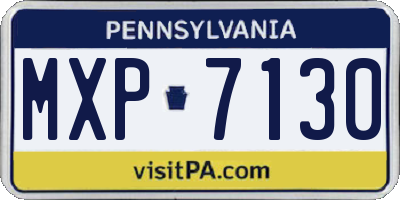 PA license plate MXP7130