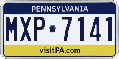 PA license plate MXP7141