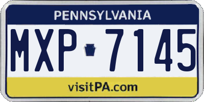 PA license plate MXP7145