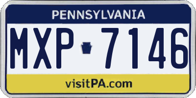 PA license plate MXP7146