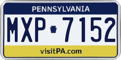 PA license plate MXP7152