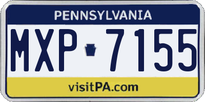 PA license plate MXP7155