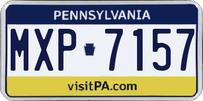 PA license plate MXP7157