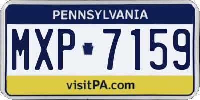 PA license plate MXP7159