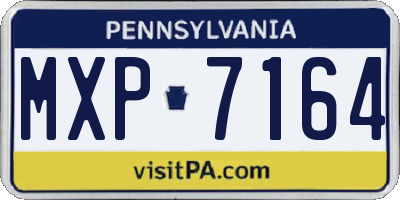 PA license plate MXP7164