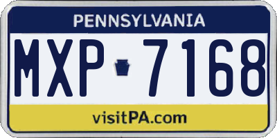 PA license plate MXP7168