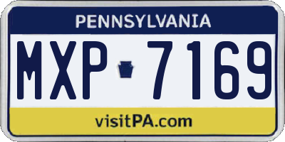 PA license plate MXP7169