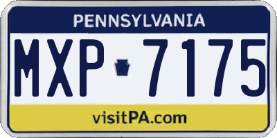 PA license plate MXP7175