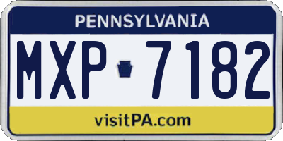 PA license plate MXP7182