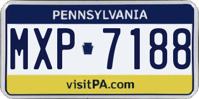 PA license plate MXP7188