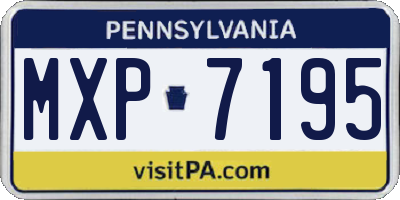 PA license plate MXP7195