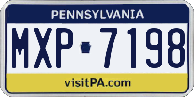 PA license plate MXP7198