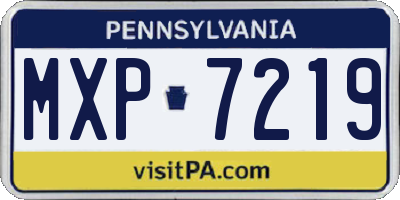 PA license plate MXP7219