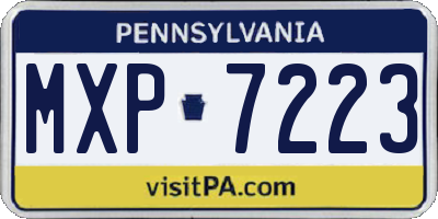PA license plate MXP7223