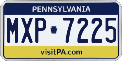 PA license plate MXP7225