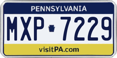 PA license plate MXP7229