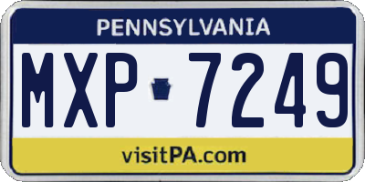 PA license plate MXP7249