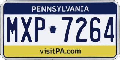 PA license plate MXP7264