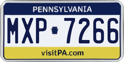 PA license plate MXP7266