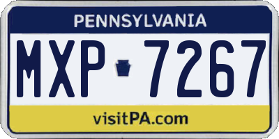PA license plate MXP7267