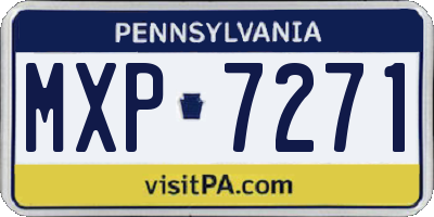 PA license plate MXP7271