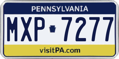PA license plate MXP7277