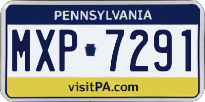 PA license plate MXP7291