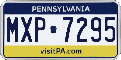 PA license plate MXP7295