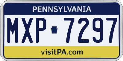 PA license plate MXP7297