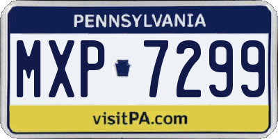 PA license plate MXP7299