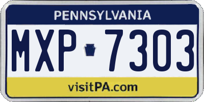 PA license plate MXP7303